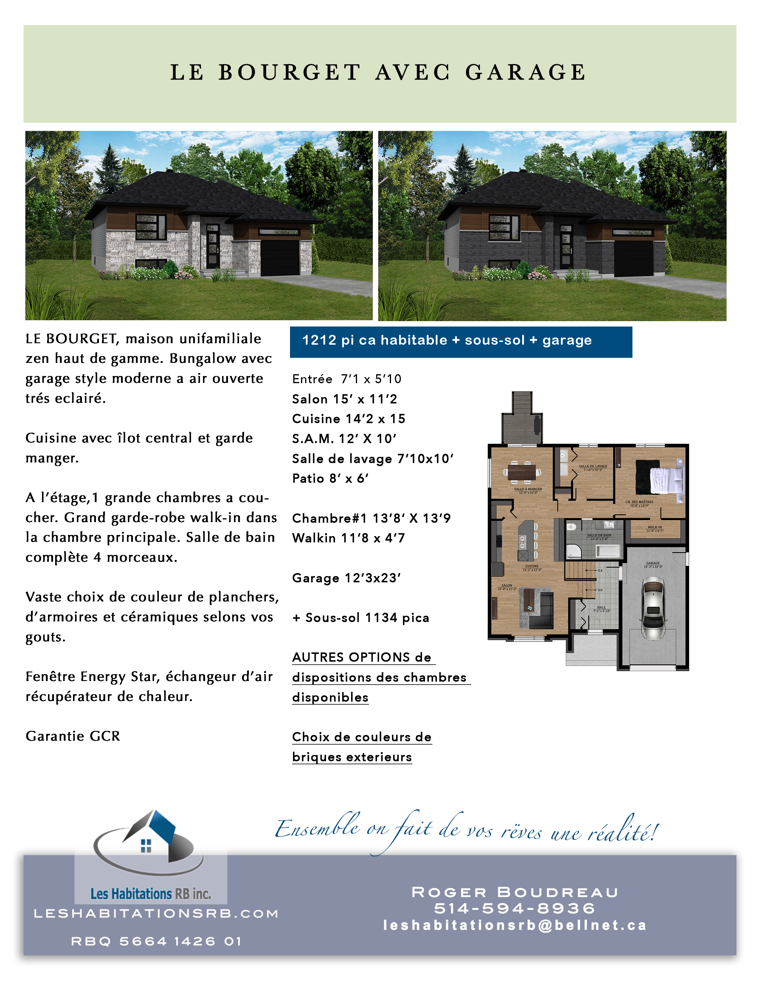 LE BOURGET GARAGE FICHE Les Habitations RB